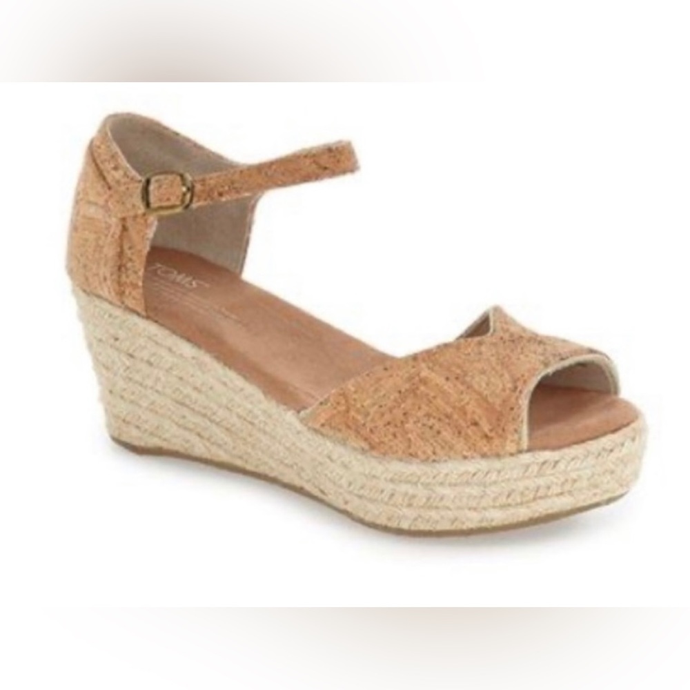 COPY - TOMS ‘cork glitz’ espadrille wedge sandals
